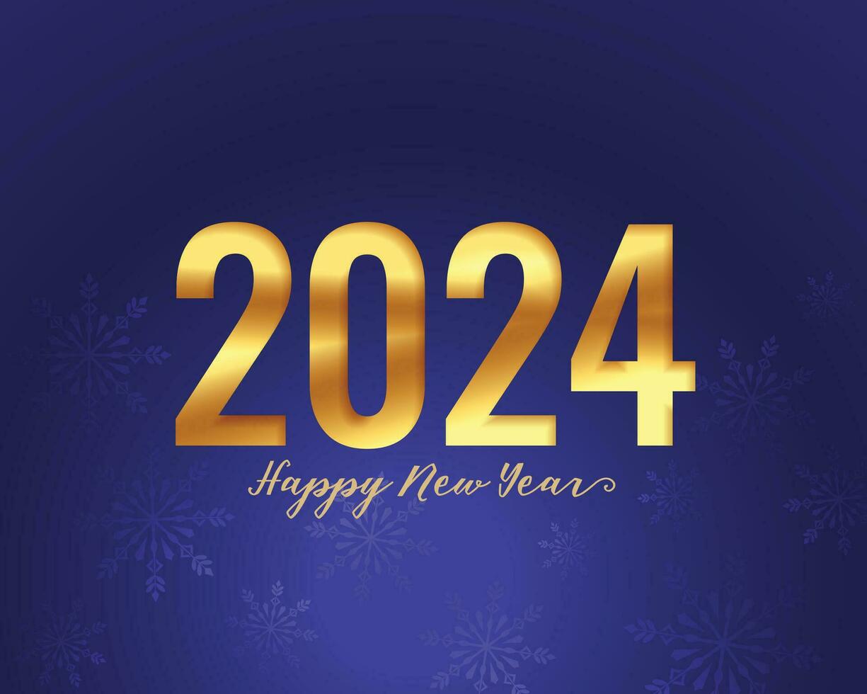 contento nuevo año 2024 rojo antecedentes con copo de nieve decoración vector