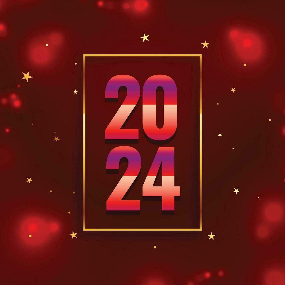 brillante y dorado 2024 letras antecedentes para nuevo año celebracion vector
