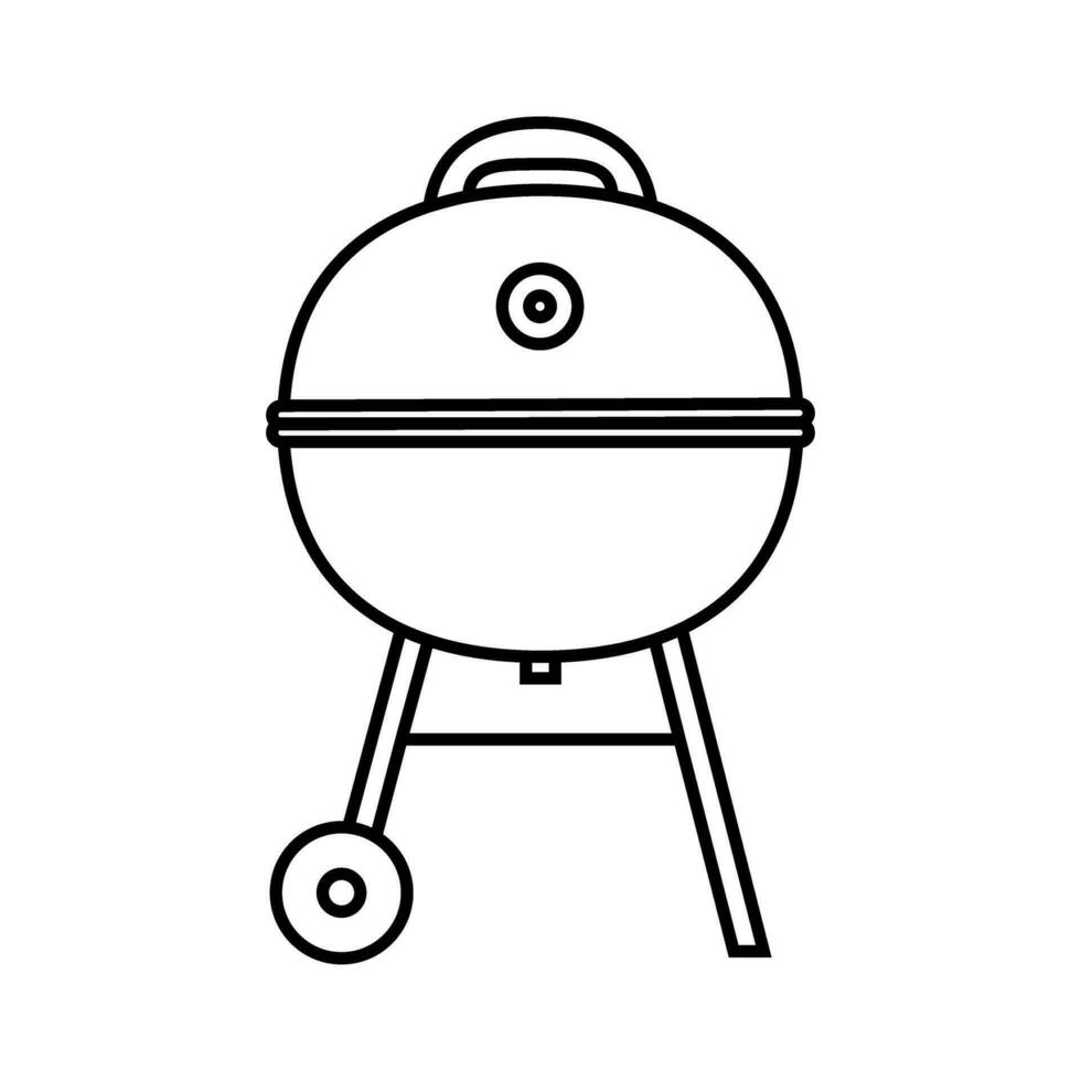 BBQ icon vector. Grill illustration sign. Picnic symbol or logo. vector