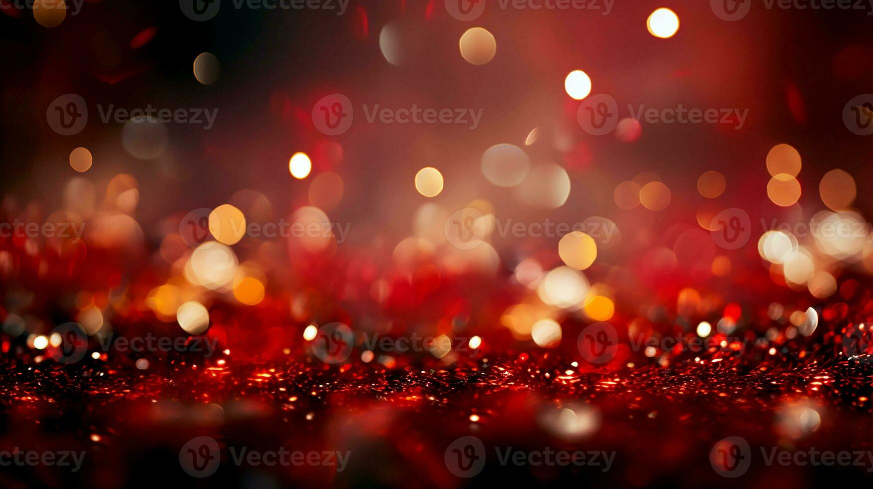 ai generado rojo Brillantina antecedentes con bokeh luces antecedentes. resumen brillante rojo Brillantina textura, desenfocado ligero fondo de pantalla. generativo ai foto