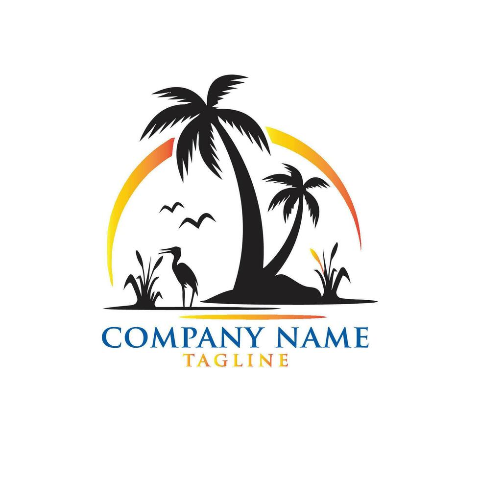 This is river tree logo vector