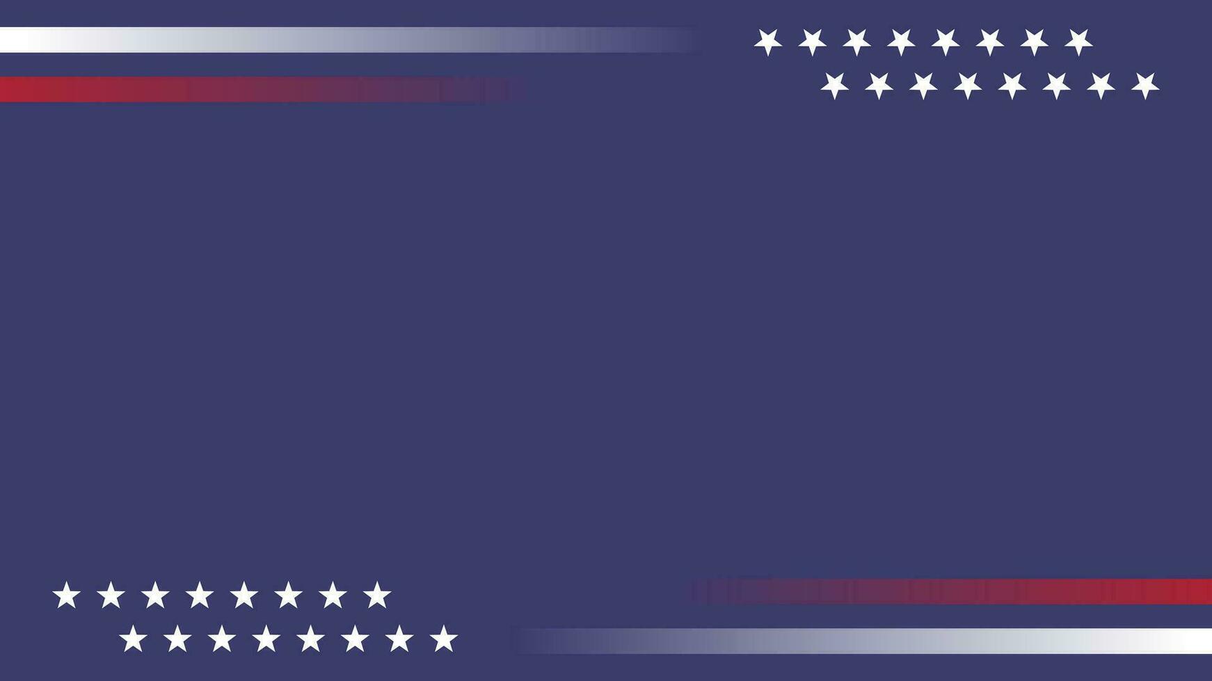 blue american flag vector template background with copy space for text