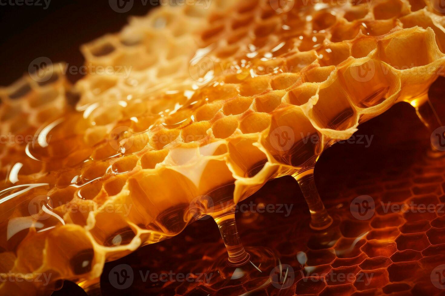 AI generated Sweet Honey comb. Generate Ai photo