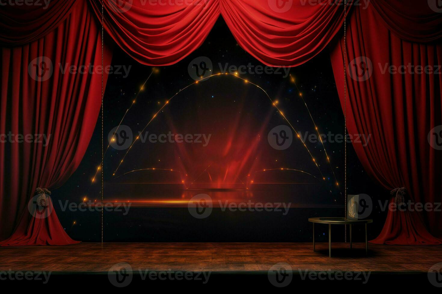 AI generated Mesmerizing Magic show scene smoke. Generate Ai photo