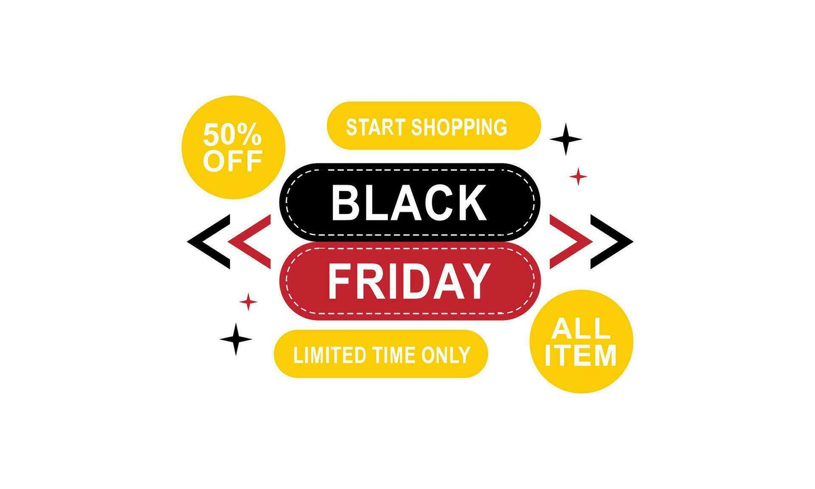 Black friday sale banner vector