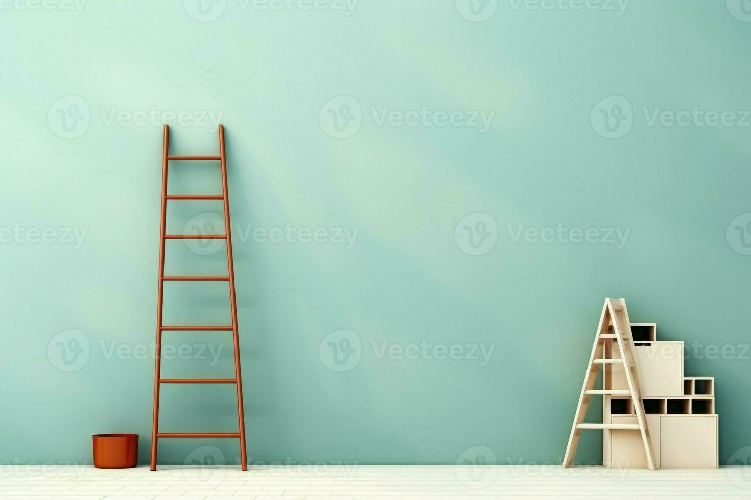 AI generated Textured Ladder mockup background. Generate Ai photo