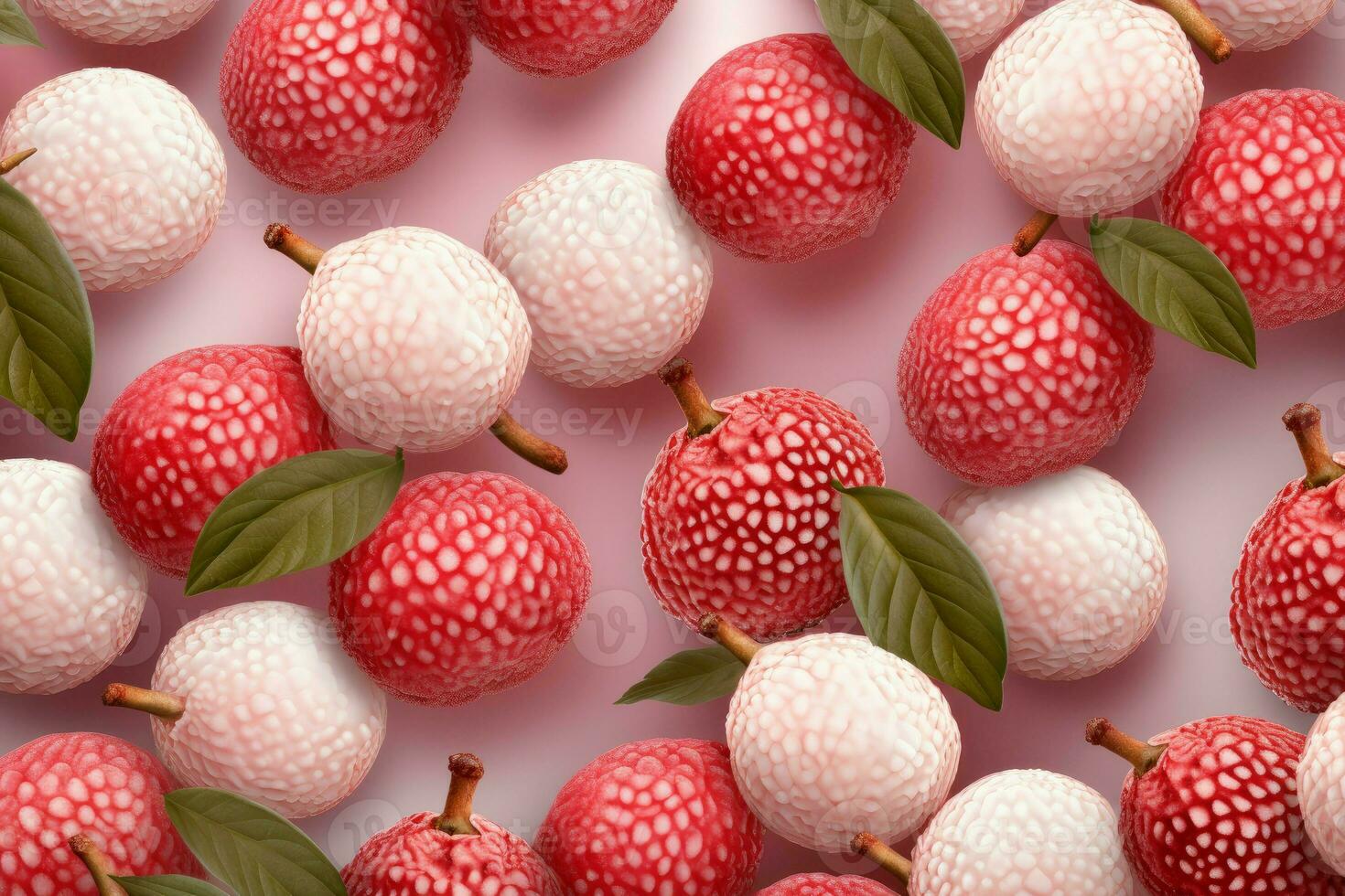 AI generated Detailed Lychees mockup background. Generate Ai photo