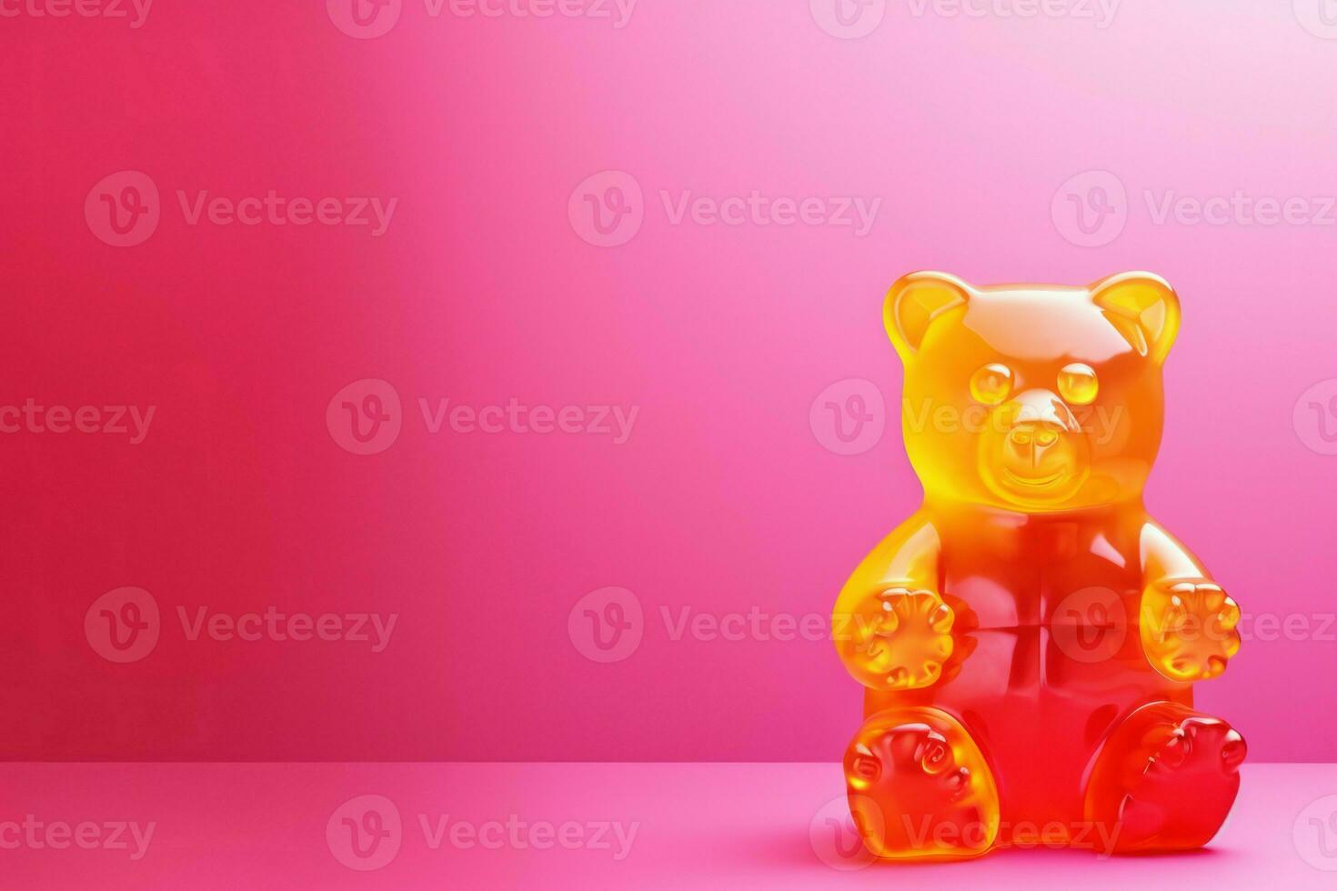 AI generated Eye-catching Jelly bear mockup. Generate Ai photo