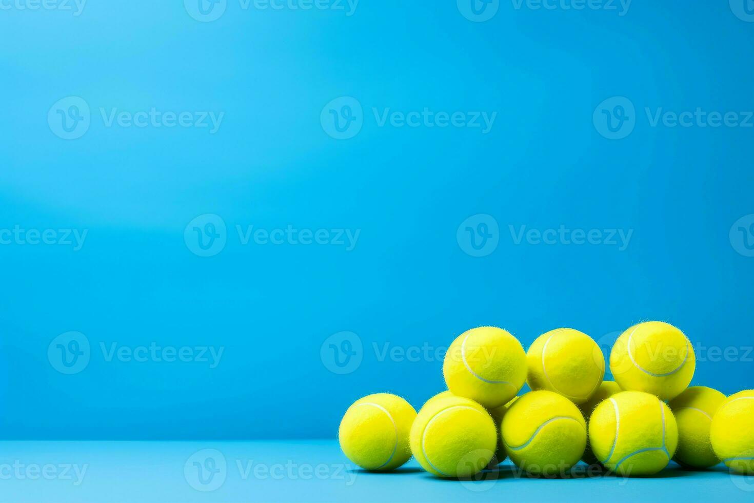 AI generated Eye-catching Tennis ball banner. Generate Ai photo