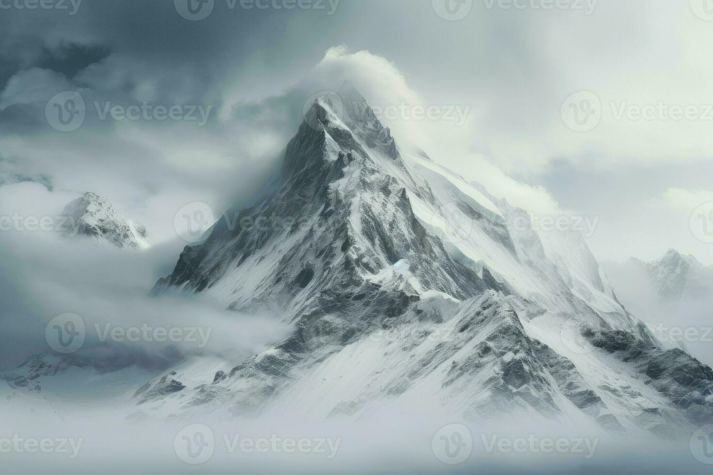 AI generated Breathtaking High mountain snow. Generate Ai photo