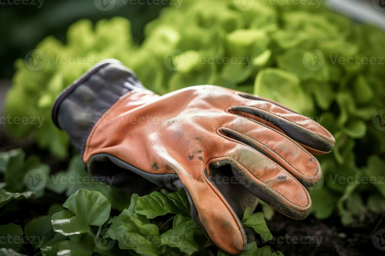 AI generated Garden glove old. Generate AI photo