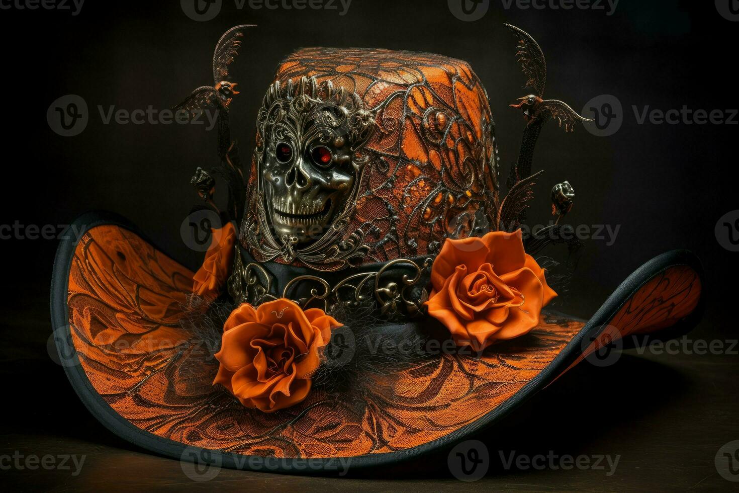 AI generated Decorative Halloween hat. Generate Ai photo