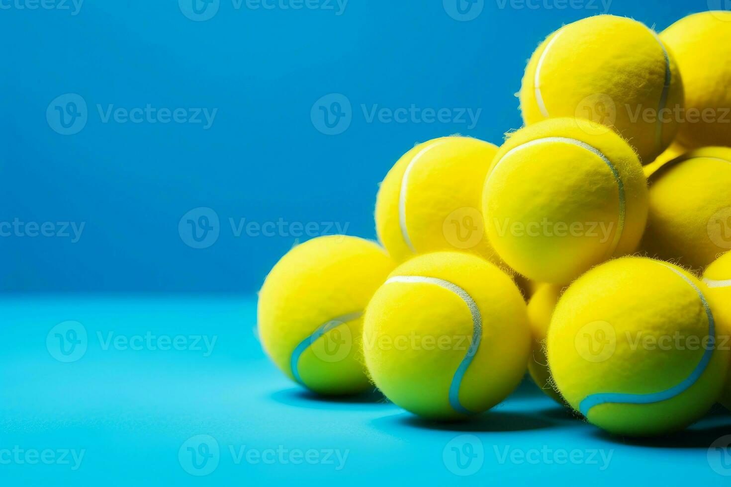 AI generated Creative Tennis ball banner. Generate Ai photo