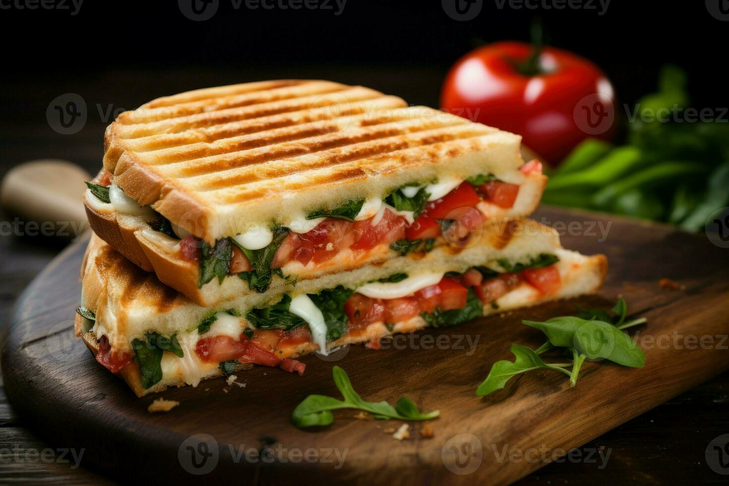 ai generado tradicional italiano panini emparedado. generar ai foto