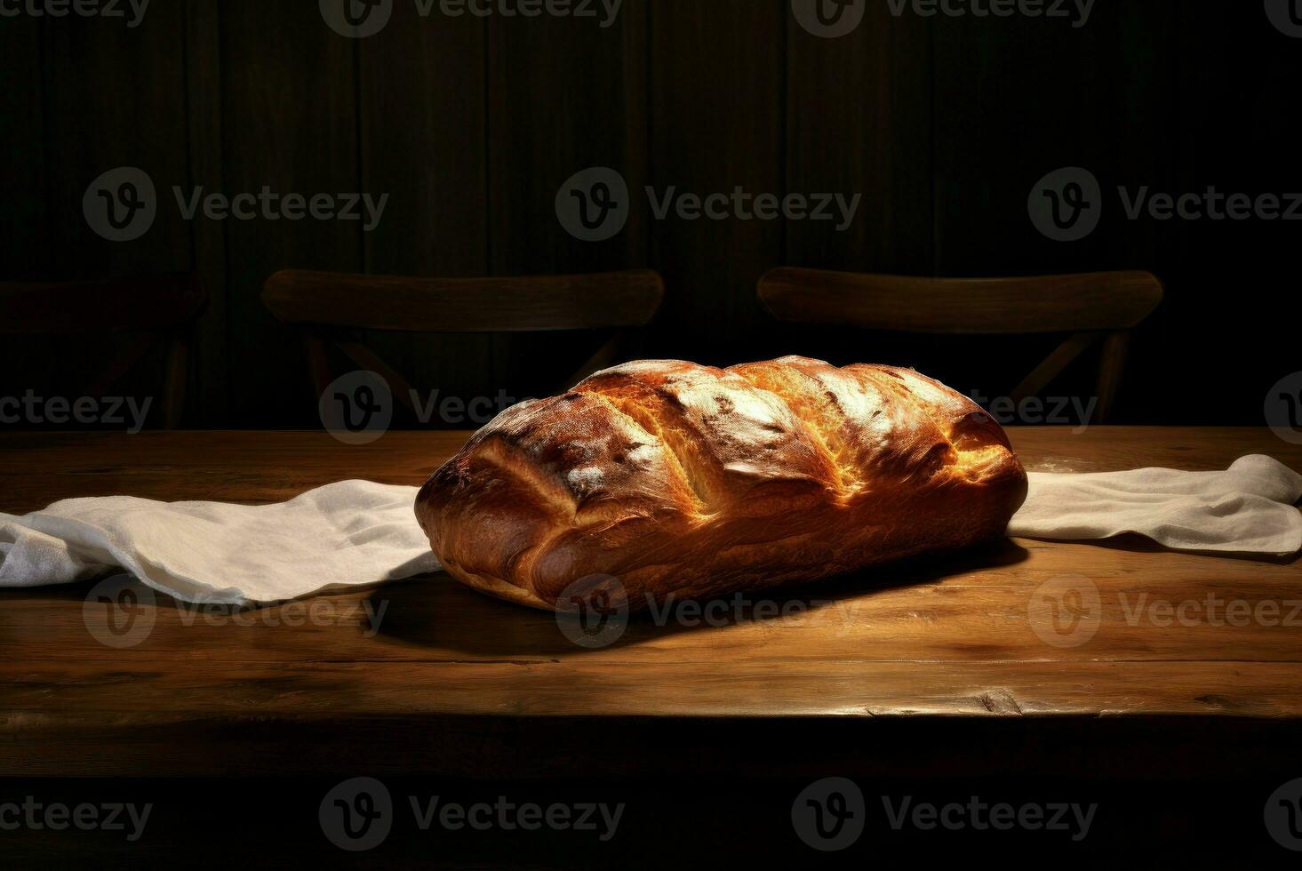 AI generated Hearty Loaf bakery bread. Generate AI photo