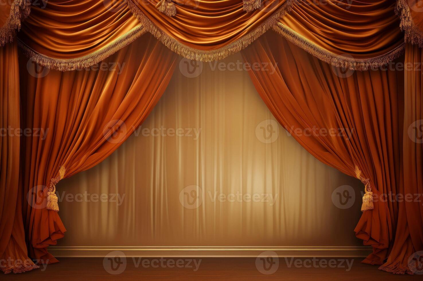 AI generated Elegant Luxury curtain. Generate Ai photo