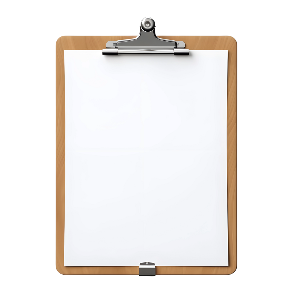 AI generated White Paper Board With Writing Hand on Transparent background - Ai Generated png