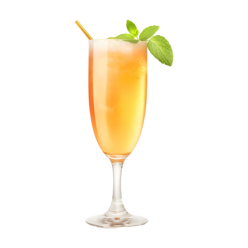 ai genererad brusande mocktail i en glas på transparent bakgrund - ai genererad png