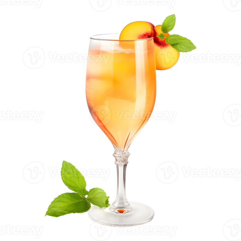 AI generated Fizzy Mocktail in a Glass on Transparent background - Ai Generated png