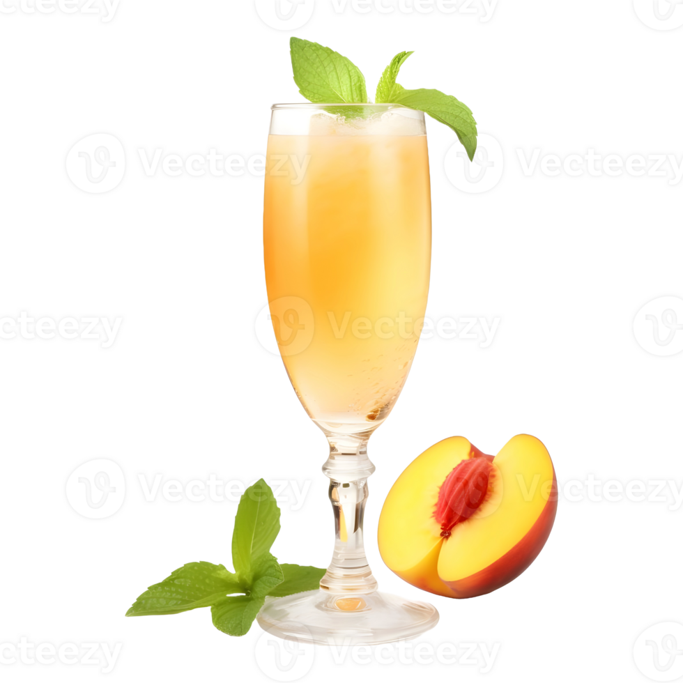 AI generated Fizzy Mocktail in a Glass on Transparent background - Ai Generated png