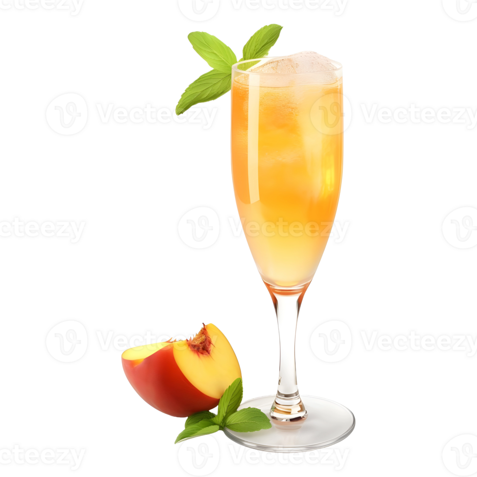 AI generated Fizzy Mocktail in a Glass on Transparent background - Ai Generated png