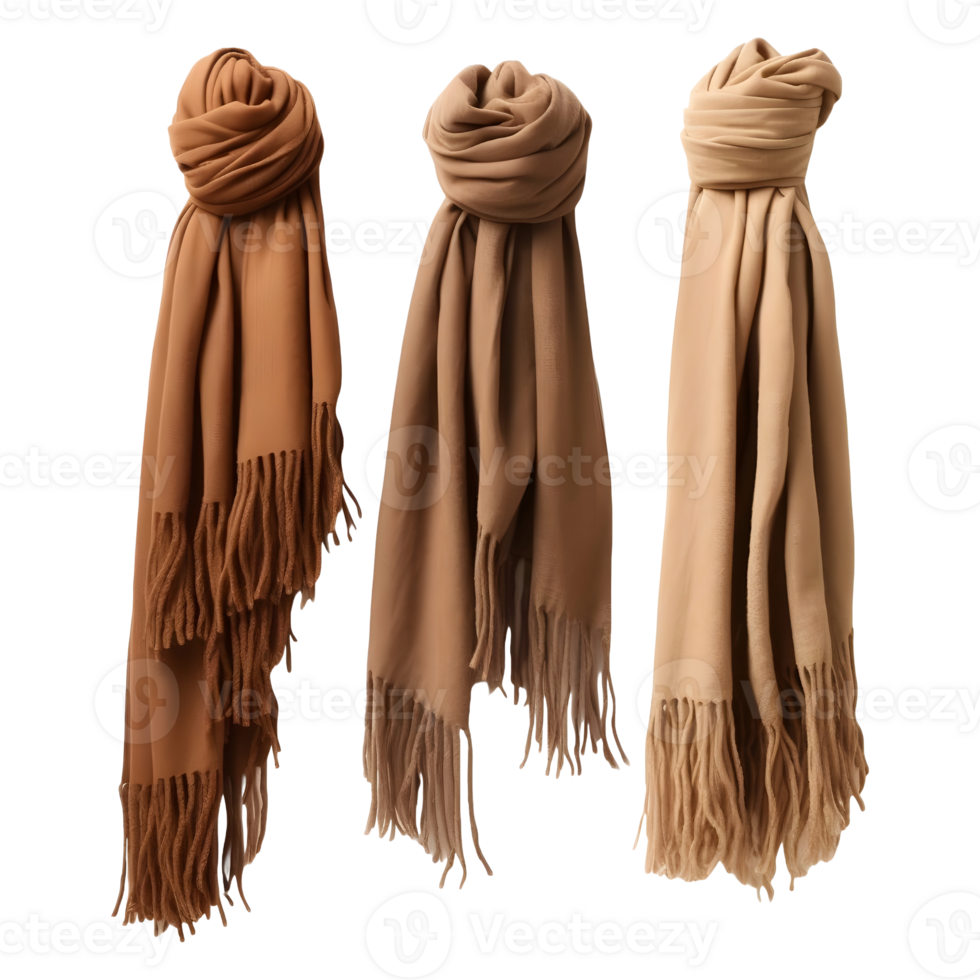 AI generated Woman Solid Color Winter Scarf on Transparent background - Ai Generated png