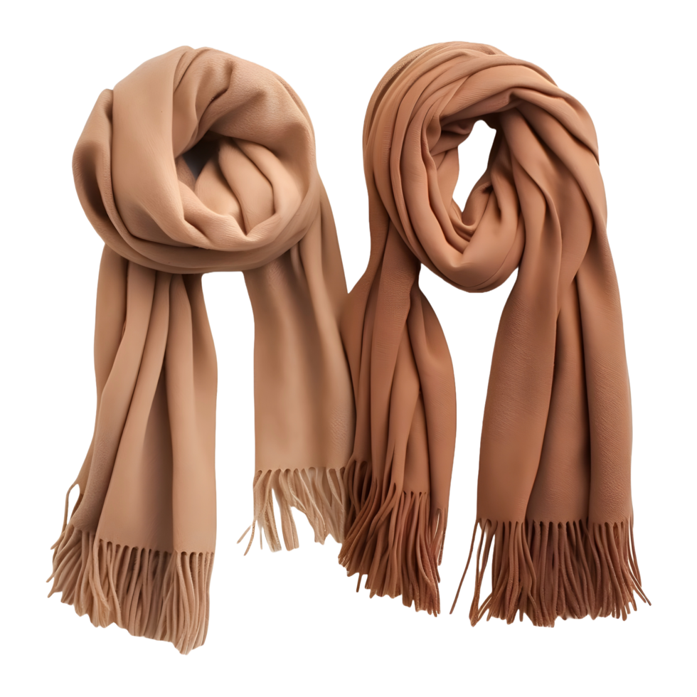 AI generated Woman Solid Color Winter Scarf on Transparent background - Ai Generated png