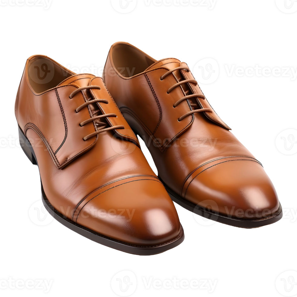 AI generated Man Leather Shoes on Transparent background - Ai Generated png