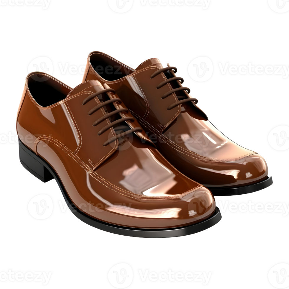 AI generated Man Leather Shoes on Transparent background - Ai Generated png