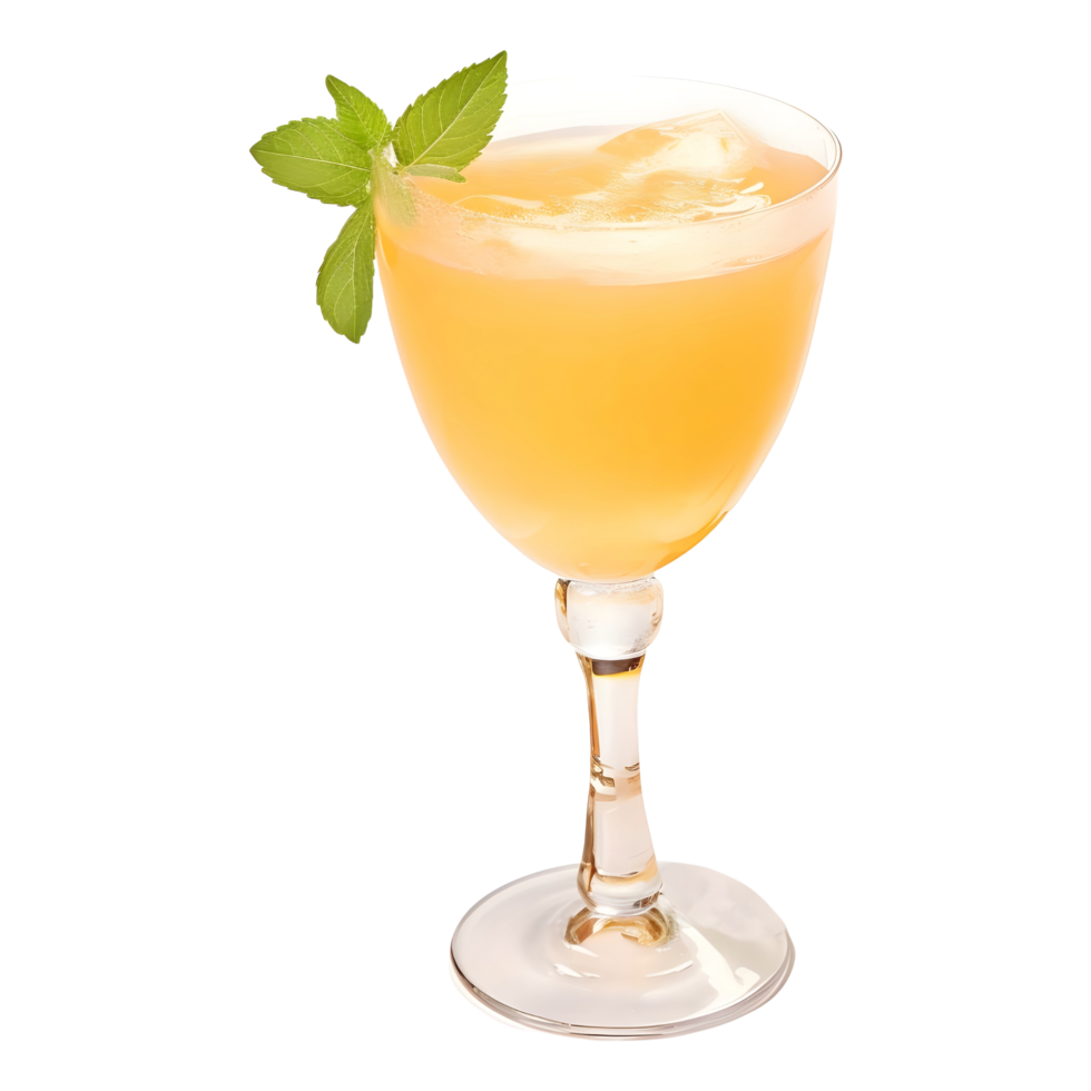 ai generado gaseoso Mocktail en un vaso en transparente antecedentes - ai generado png