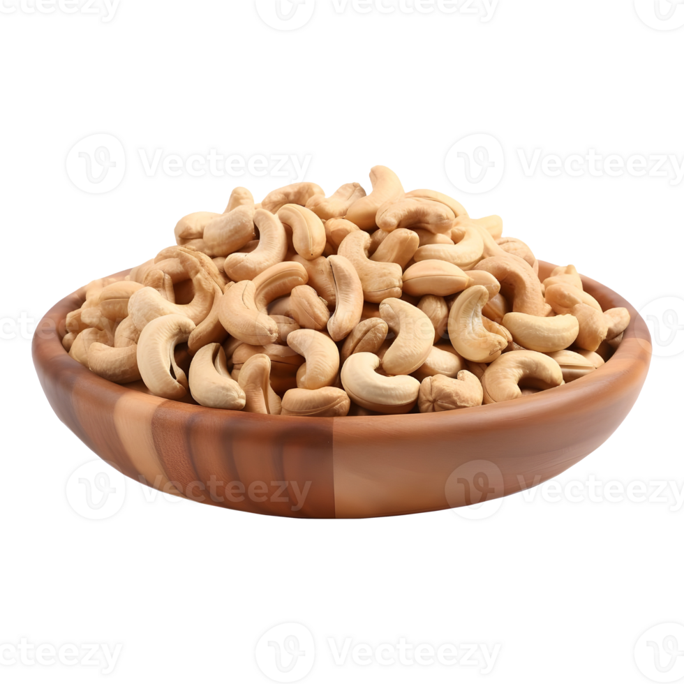 AI generated Cashews on Transparent background - Ai Generated png