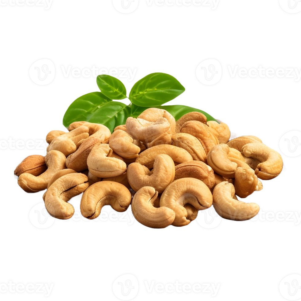 AI generated Cashews on Transparent background - Ai Generated png