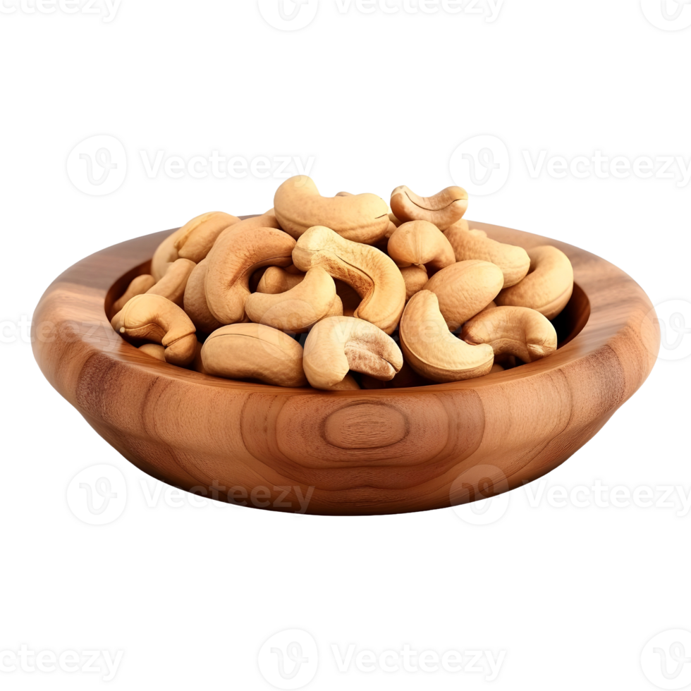 AI generated Cashews on Transparent background - Ai Generated png