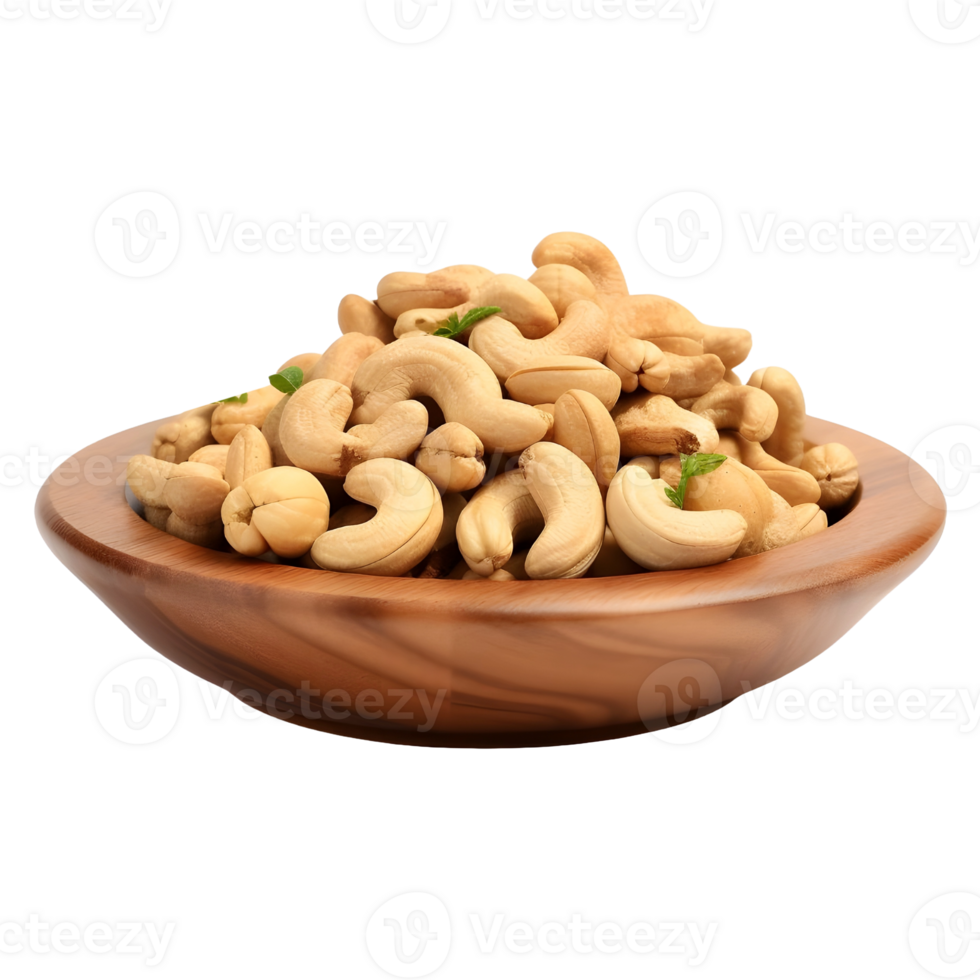 AI generated Cashews on Transparent background - Ai Generated png