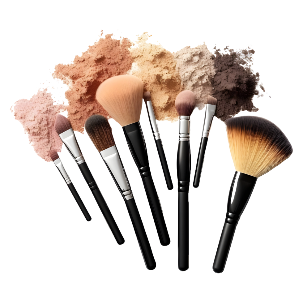 AI generated Makeup Brushes on Transparent background - Ai Generated png