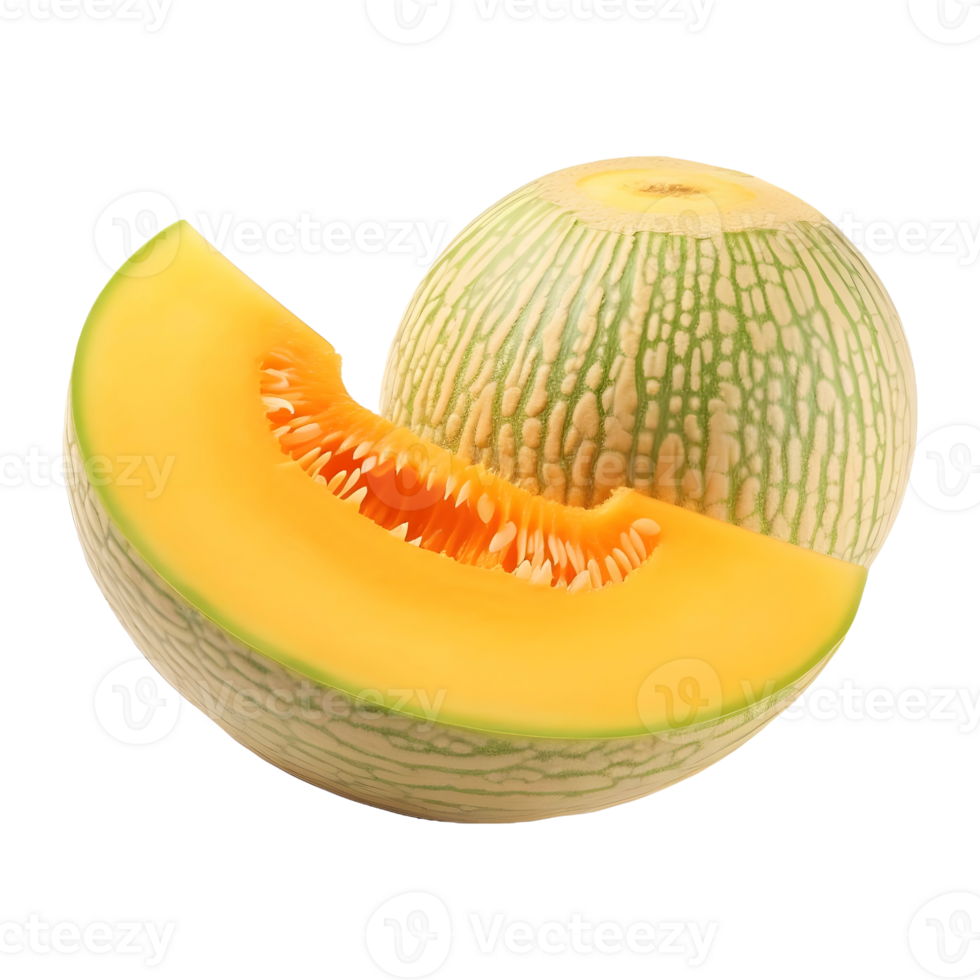 AI generated Summer Fruit Honeydew on Transparent background - Ai Generated png