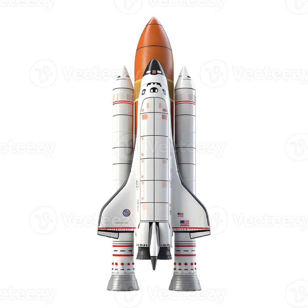 AI generated Space Rocket Flying in Air on Transparent background - Ai Generated png