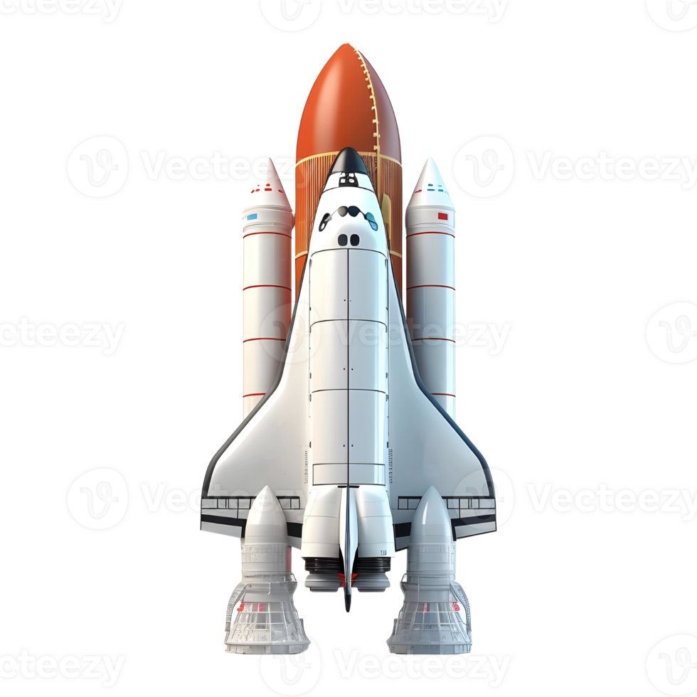 AI generated Space Rocket Flying in Air on Transparent background - Ai Generated png