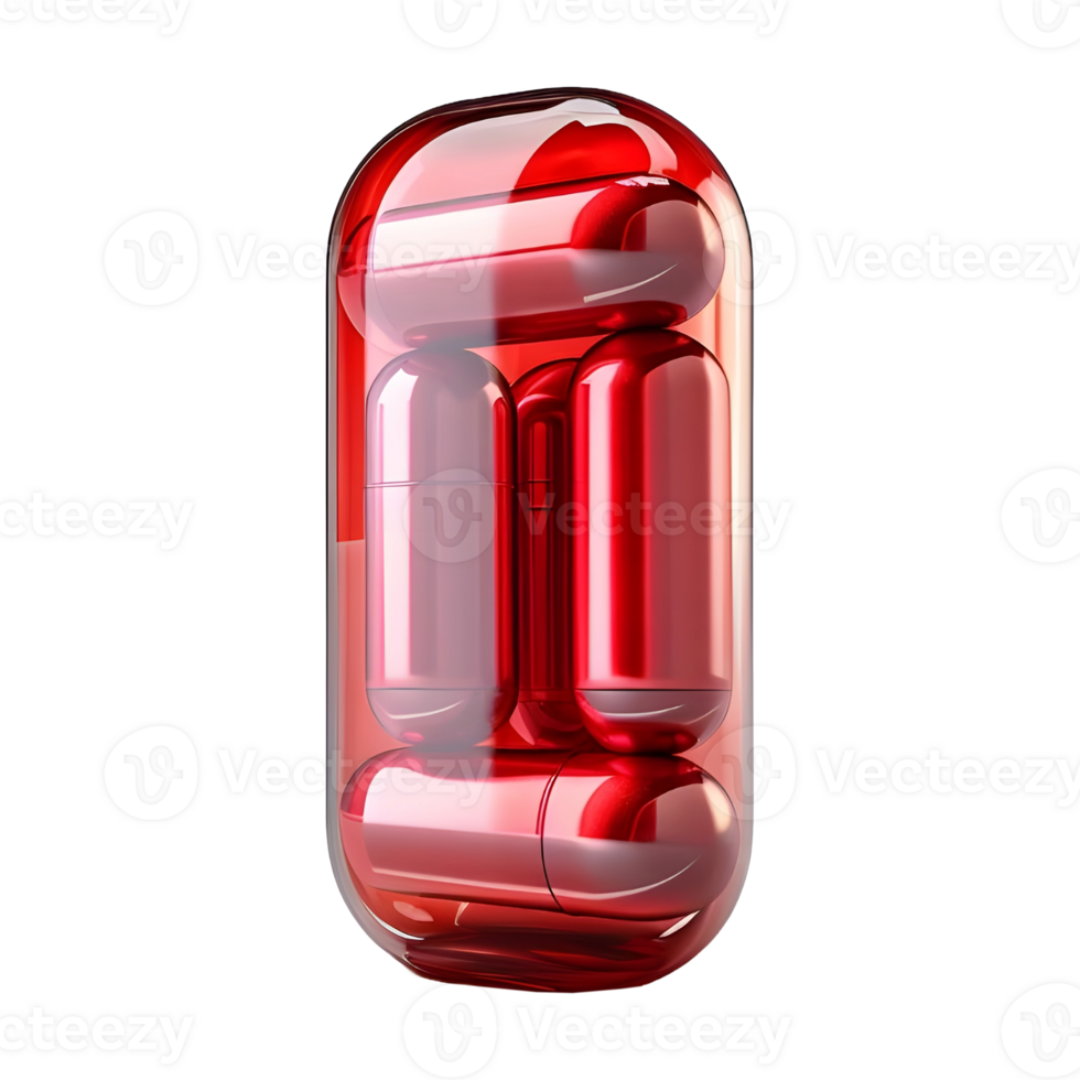 AI generated Medical Capsule or Pills on Transparent background - Ai Generated png