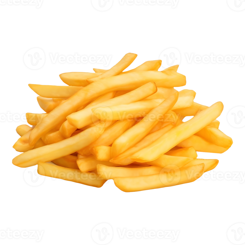 AI generated Crispy French Fries on Transparent background - Ai Generated png