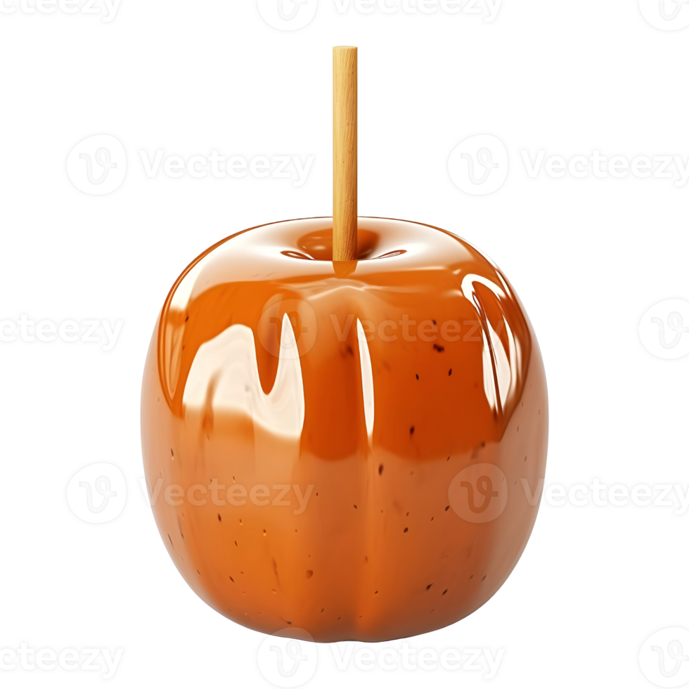 AI generated Caramel Apple on Transparent background - Ai Generated png