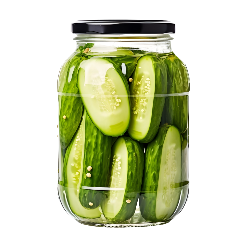 AI generated Cucumber in Water Jar on Transparent background - Ai Generated png