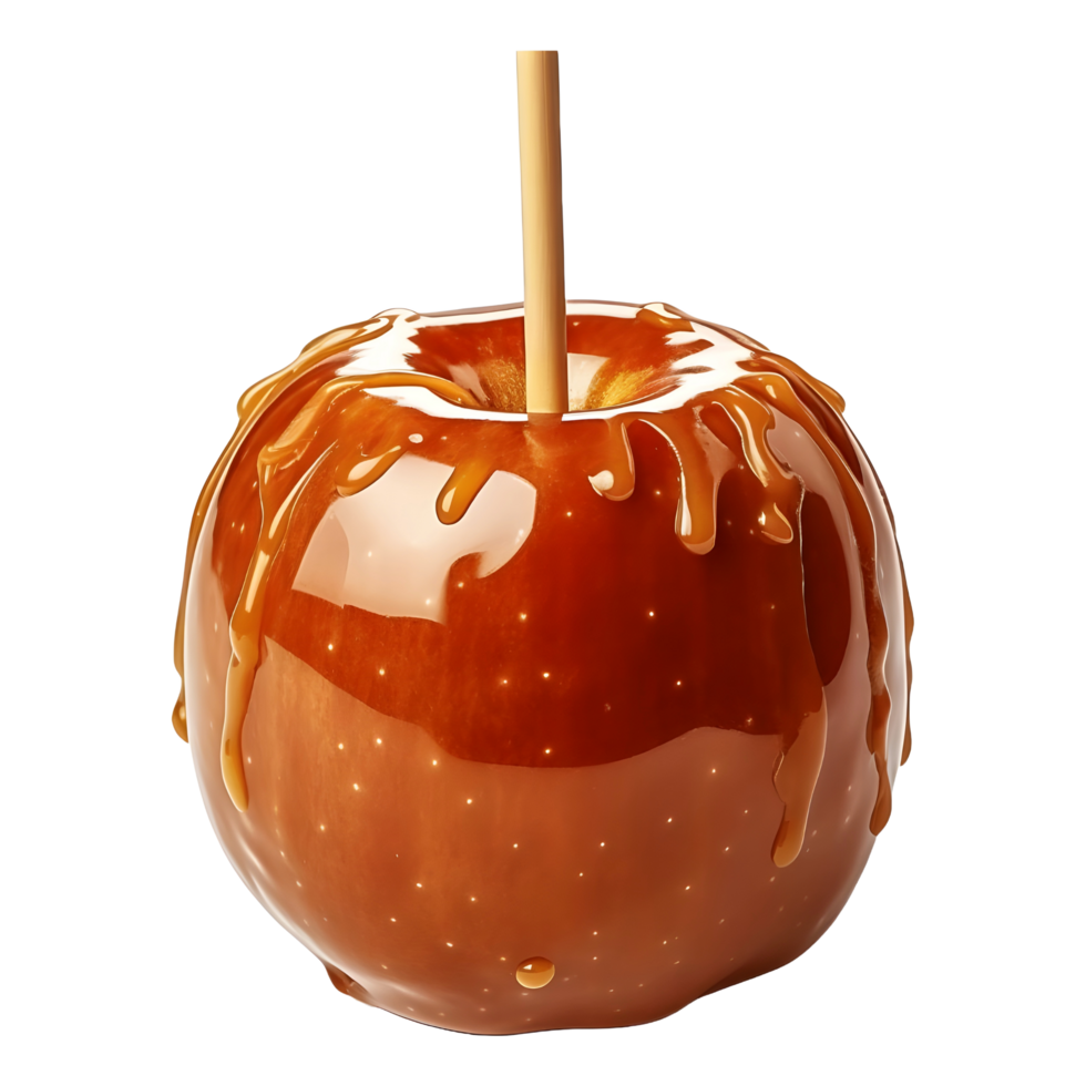 AI generated Caramel Apple on Transparent background - Ai Generated png