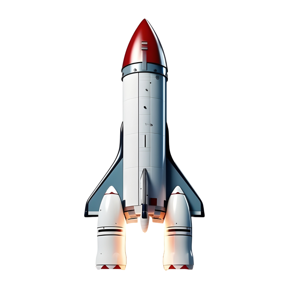 AI generated Space Rocket Flying in Air on Transparent background - Ai Generated png