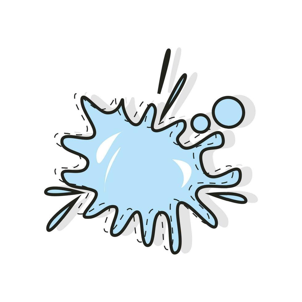 Blot or speech bubble comic pop art. Drop vector grunge splash, splat and blob illustration