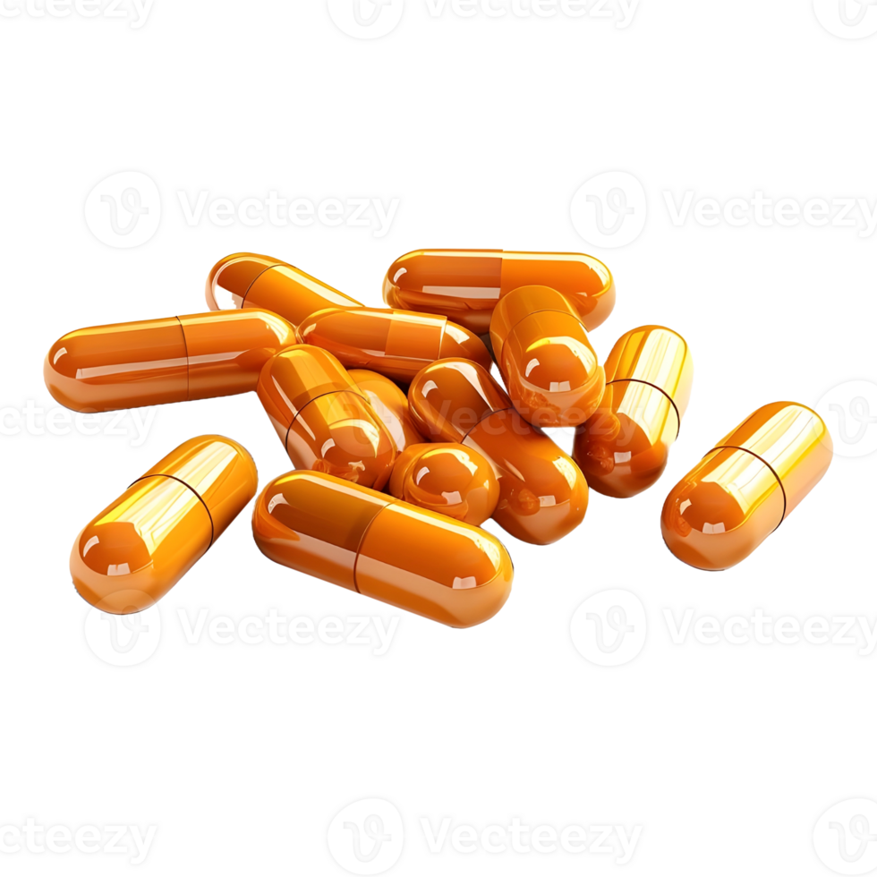AI generated Medical Capsule or Pills on Transparent background - Ai Generated png