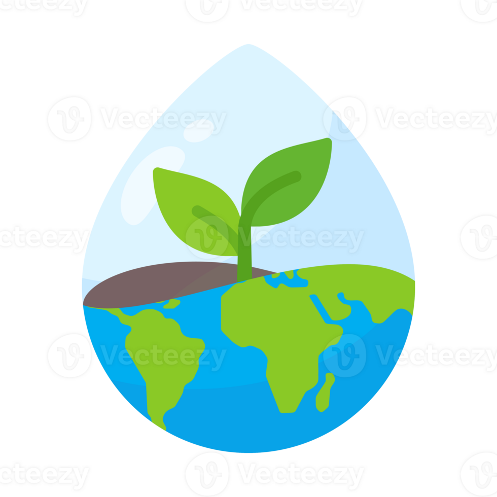 seedlings growing on the earth Environmental conservation concept to save the world png