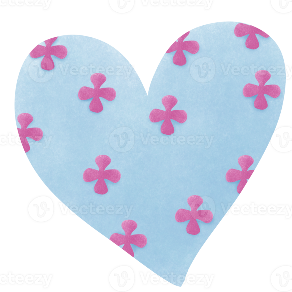 Watercolor heart illustration png