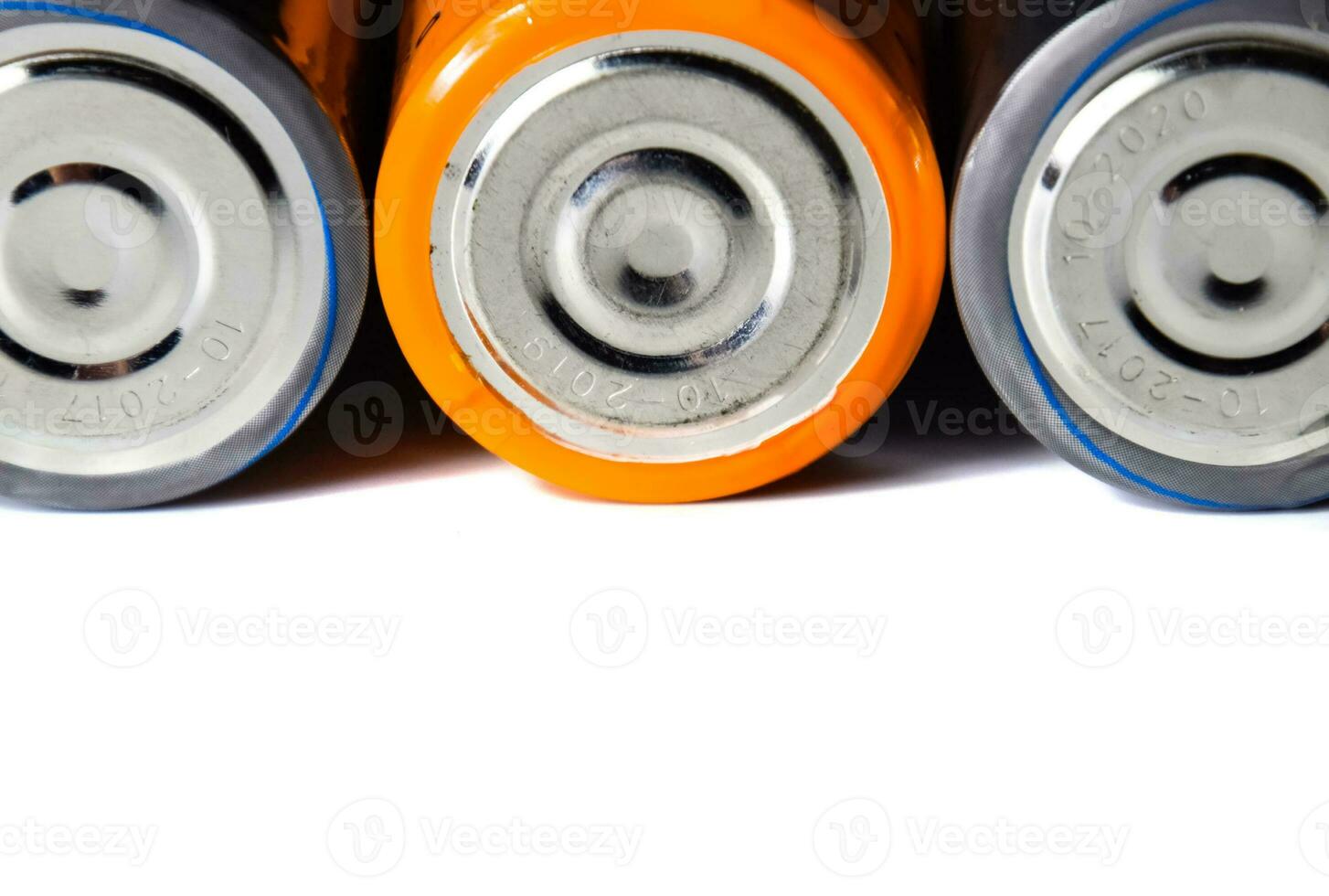 Salt and alkaline batteries, source of energy for portable technology. AAA and AA batteries photo