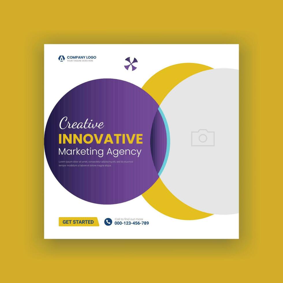 Digital marketing and corporate social media post template or Web banner vector